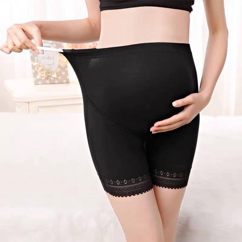 quần đùi mặc trong váy bầu chân ren