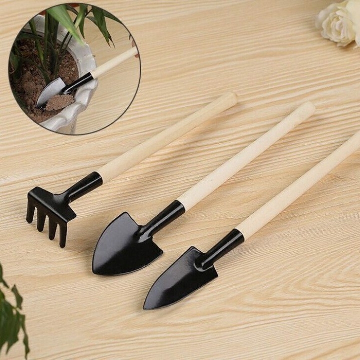 Bộ 3 dụng cụ đào, xới đất trồng cây mini