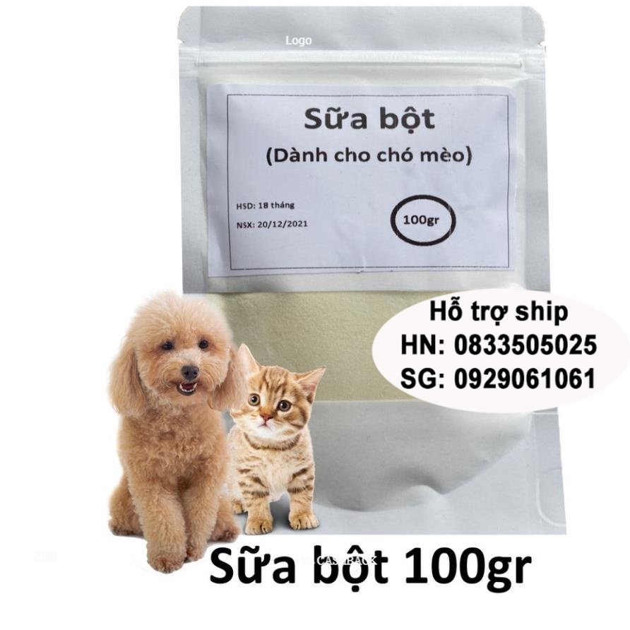 Sữa bột 100gr Sữa cho chó mèo dạng bột (Bio milk new)