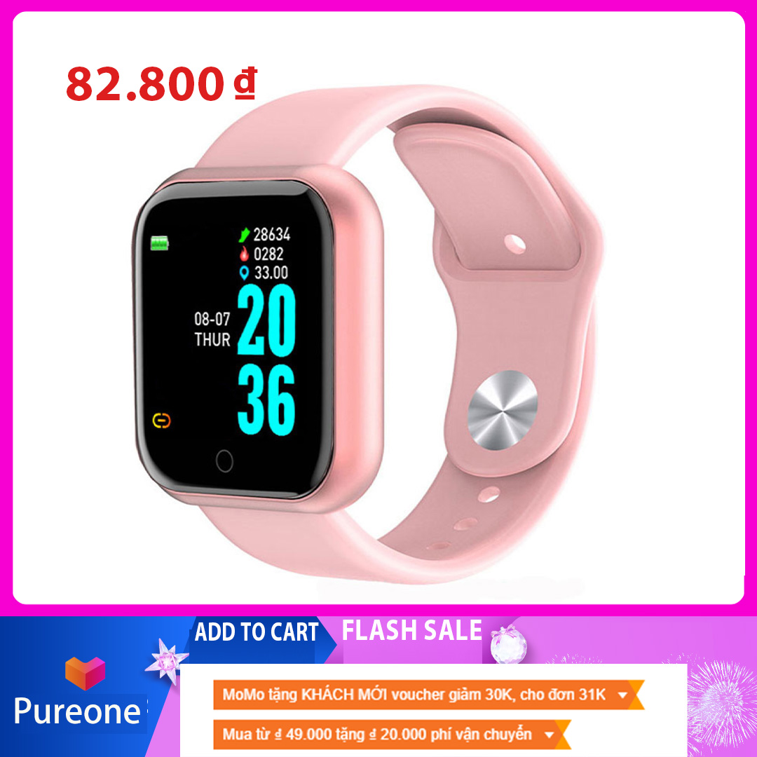 Pureone Máy Đo Huyết Áp Nhịp Tim Chống Nước Y68 Vòng Đeo Tay Thông Minh Cho IOS Android