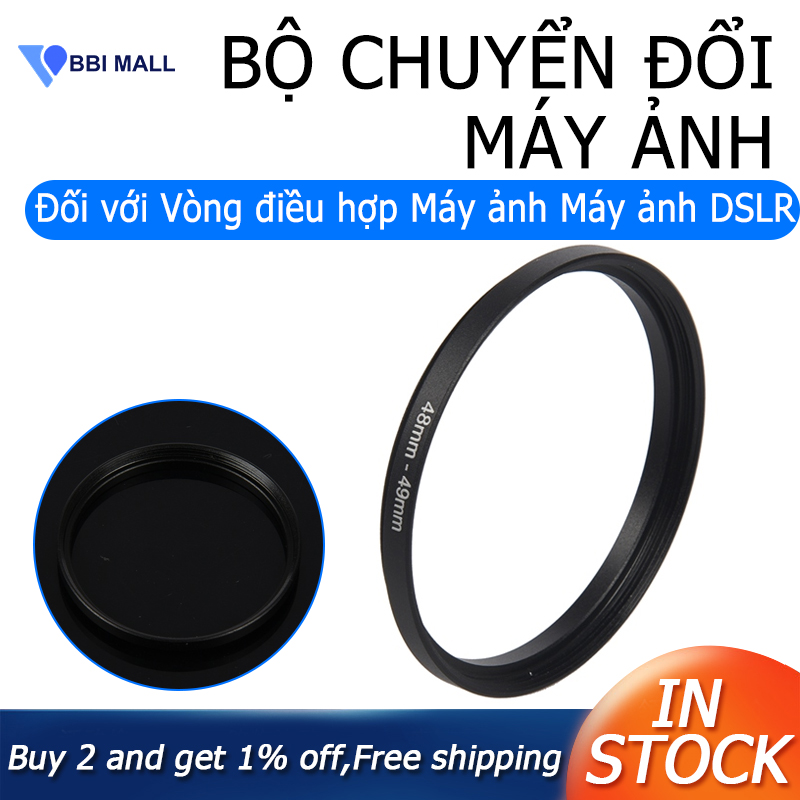 48mm to 49mm Camera Filter Lens 48mm-49mm Step Up Ring Adapter