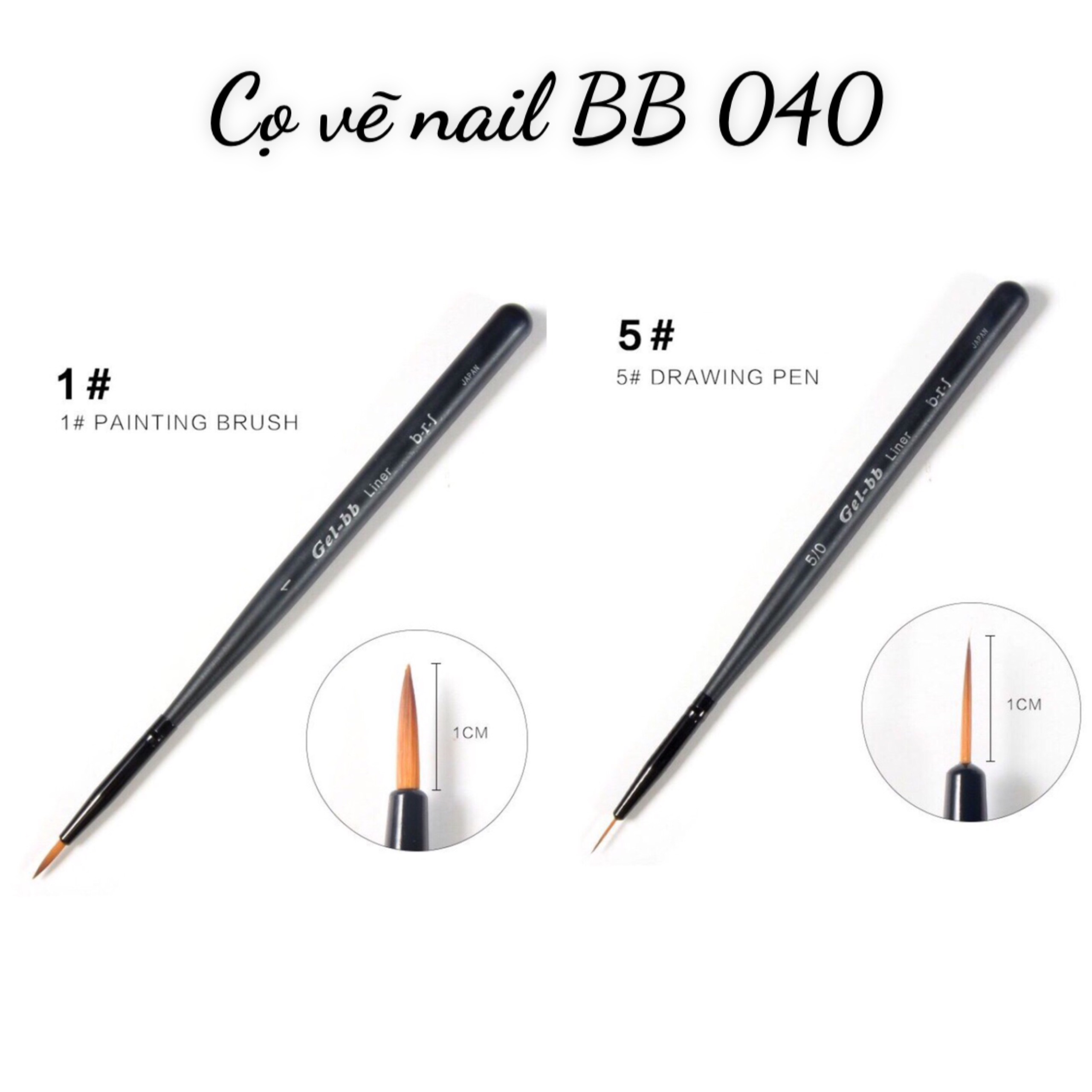 Cọ vẽ nail gel bb cao cấp 040