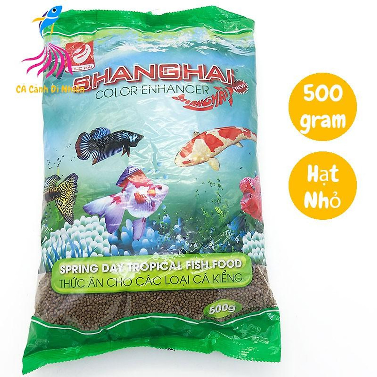 Thức ăn shanghai cho cá cảnh cám cá shang hai hạt nhỏ 500 gram