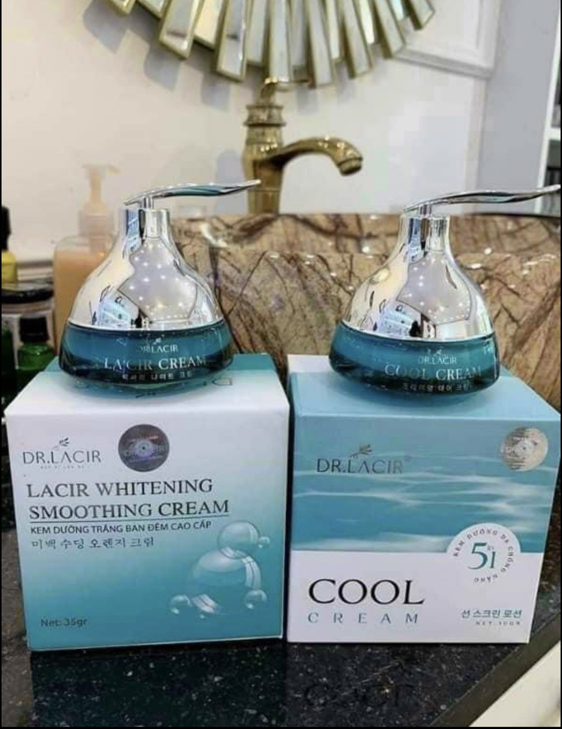 (CHÍNH HÃNG) Combo kem dưỡng trắng da ngày- đêm Dr.lacir