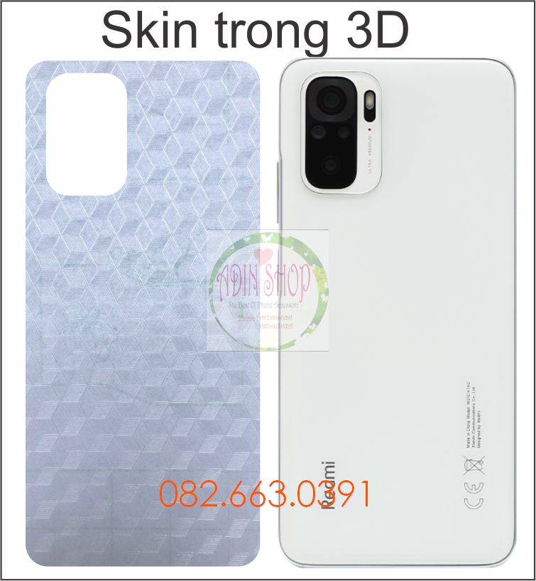 Miếng dán mặt lưng skin carbon Xiaomi Redmi Note 10 / Note 10s / Note 10 Pro (2021)