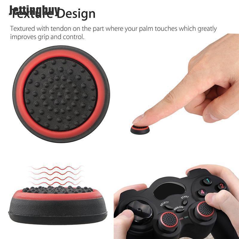Jettingbuy 4 Cái Bộ Điều Khiển Trò Chơi Phụ Kiện Thumb Stick Grip Nút Điều Khiển Cho PS3 PS4 XBOX