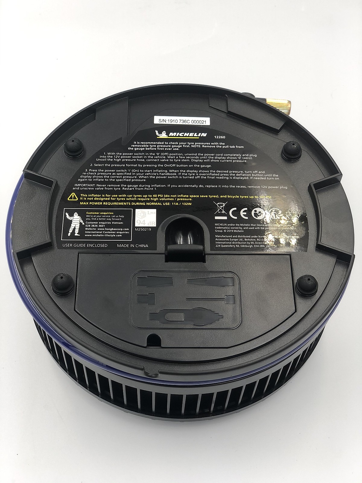 Máy bơm lốp ô tô khẩn cấp Michelin 12260