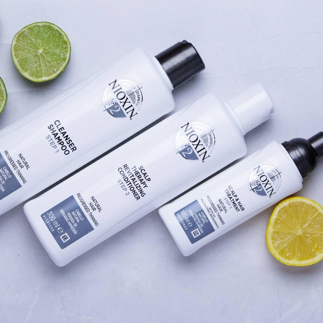 Bộ KIT dầu gội xả và tinh dầu Nioxin chống rụng tóc System 2 300ml 2019 ( Natural Hair)