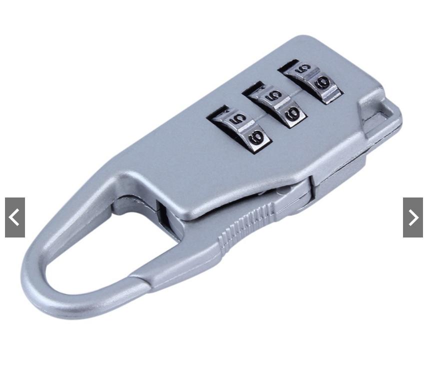 Khóa số mini Zipper Lock 3 số