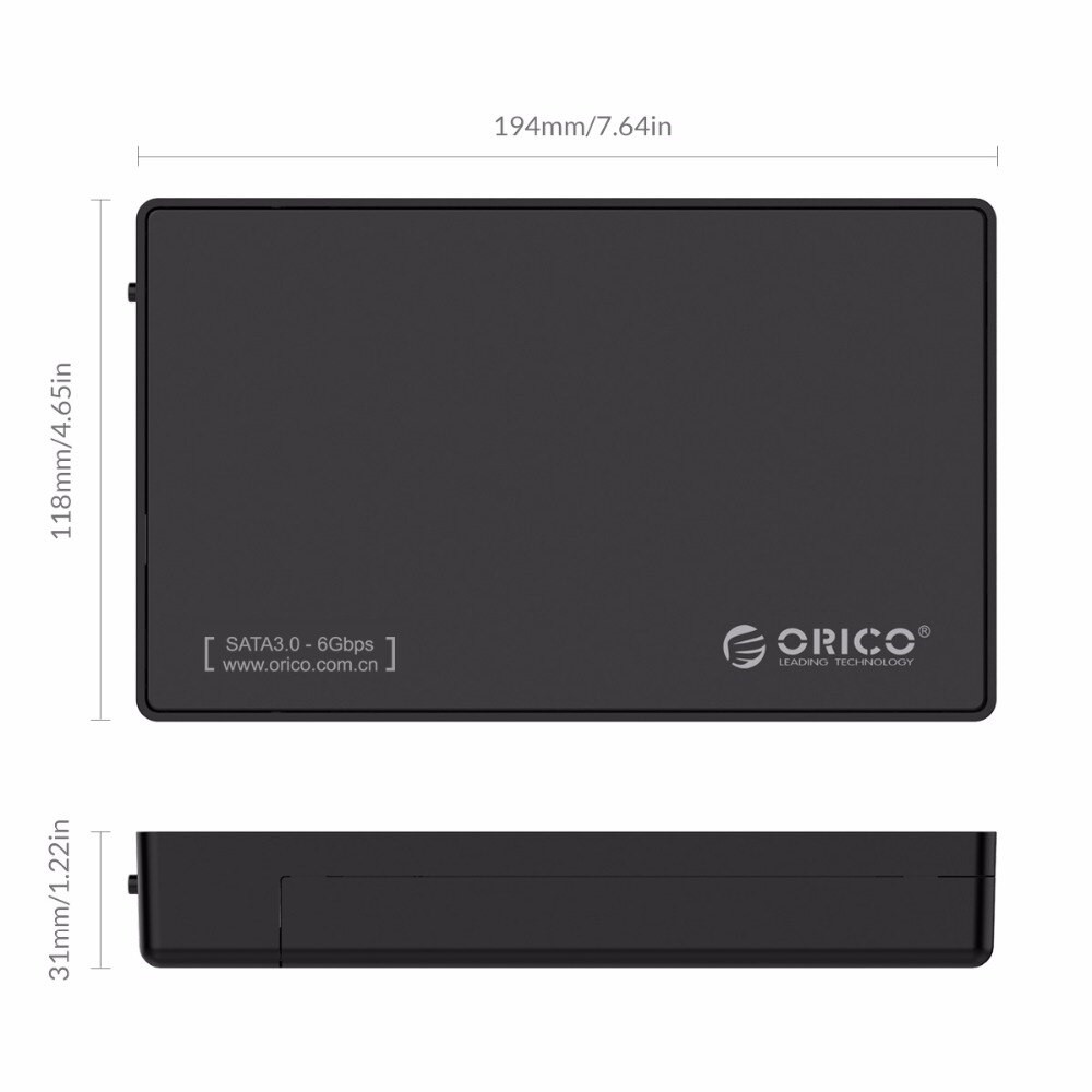 Orico 3588US3  Vỏ đựng ổ cứng HDD box 3.5 USB 3.0 (Đen)
