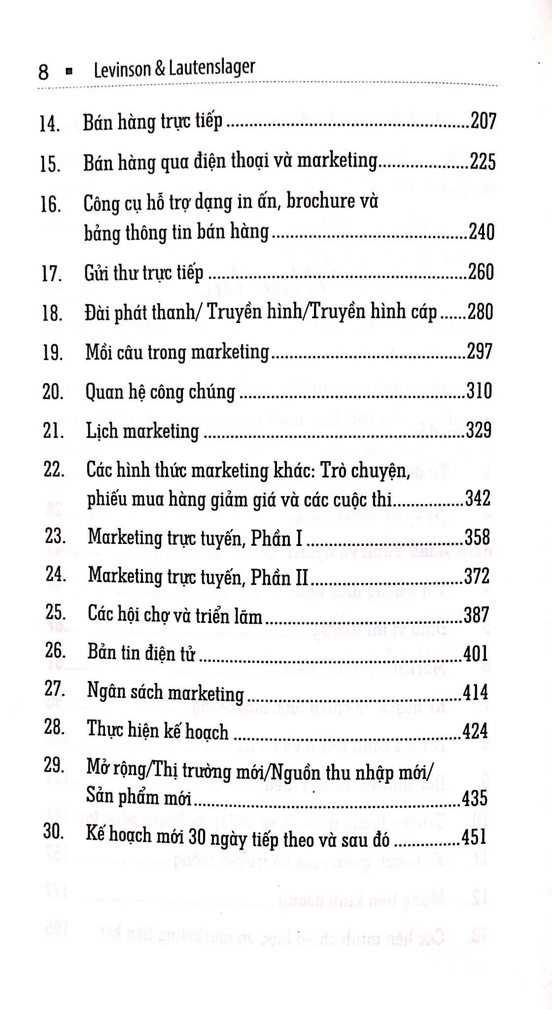 Sách - Marketing du kích trong 30 ngày