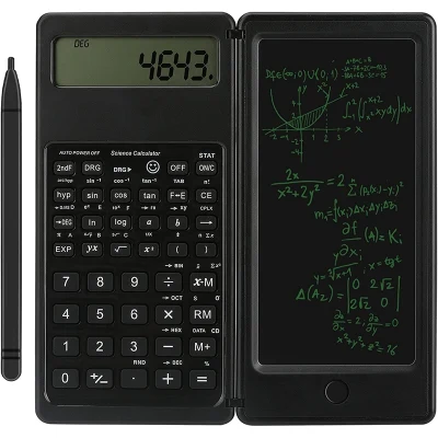 Calculator, Electronic Office Calculator with Erasable Writing Board, LCD Display Desktop Calculator for Office School