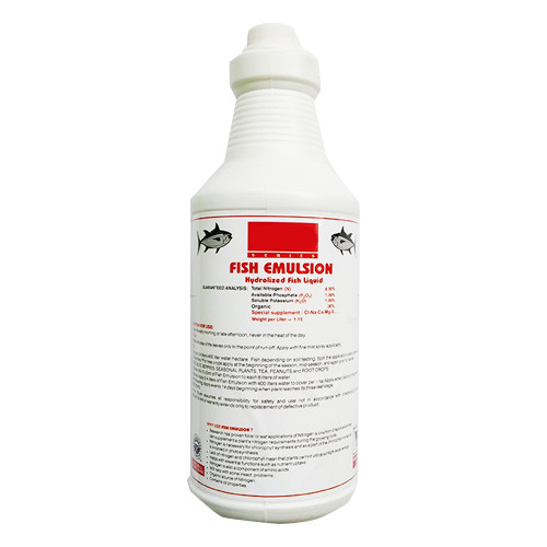 Phân đạm cá hữu cơ Phú Hảo FISH EMULSION nhập khẩu Mỹ chai 1lít