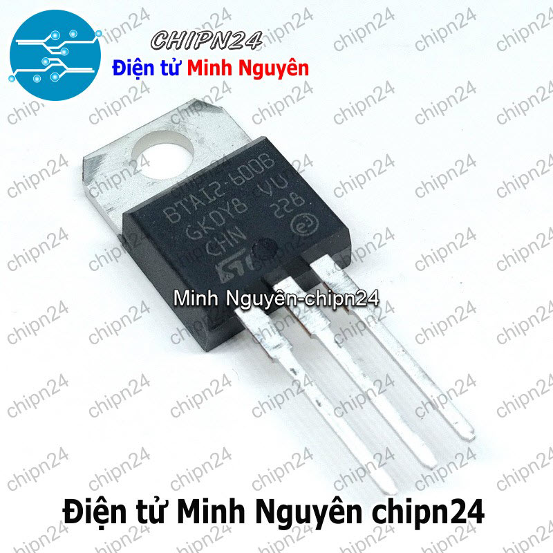 [2 con] (KT1) Triac BTA12-600B TO-220 12A 600V (BTA12-600 BTA12) - HH000685