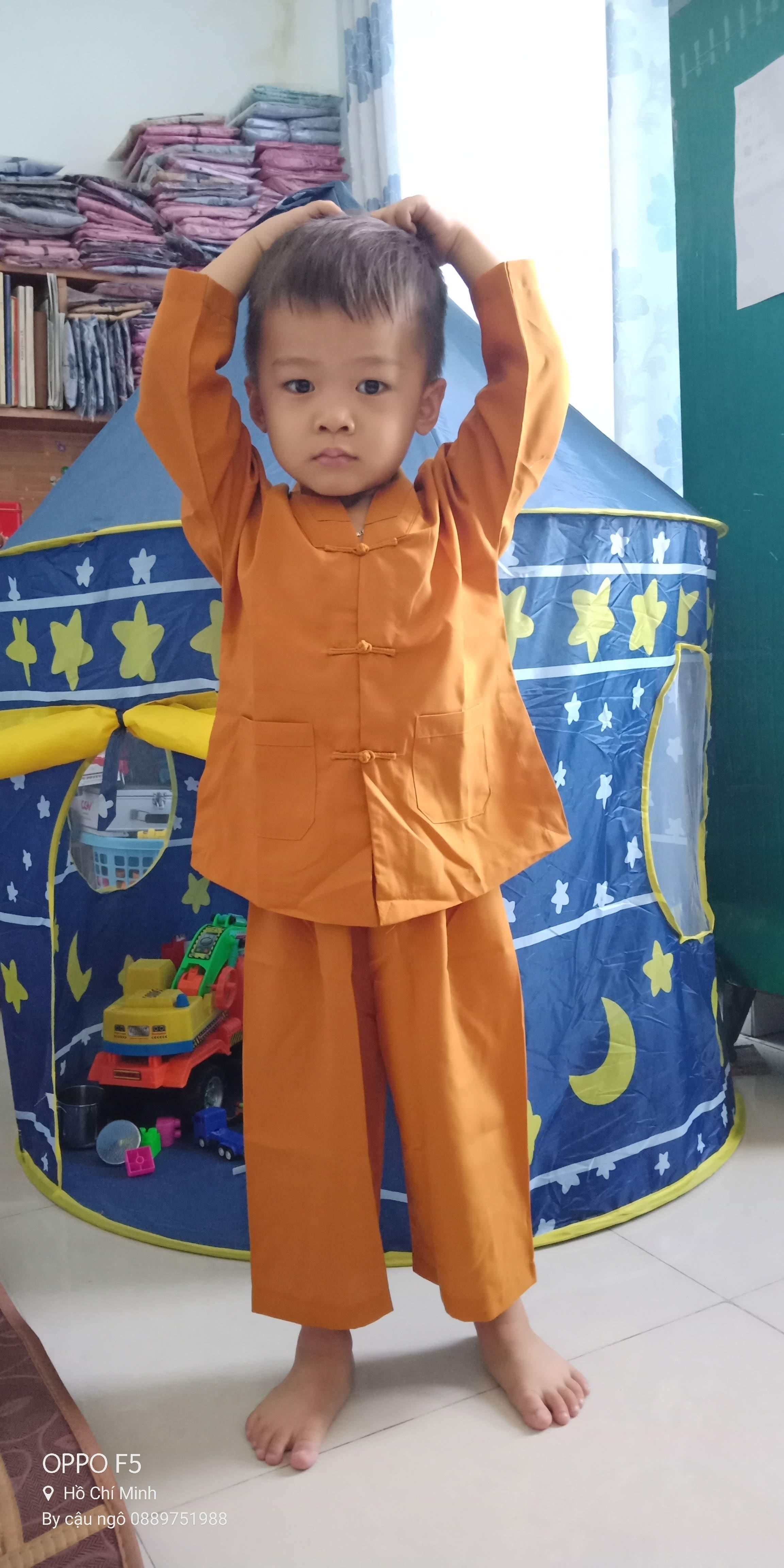 [HCM]Đồ lam đi chùa bé trai