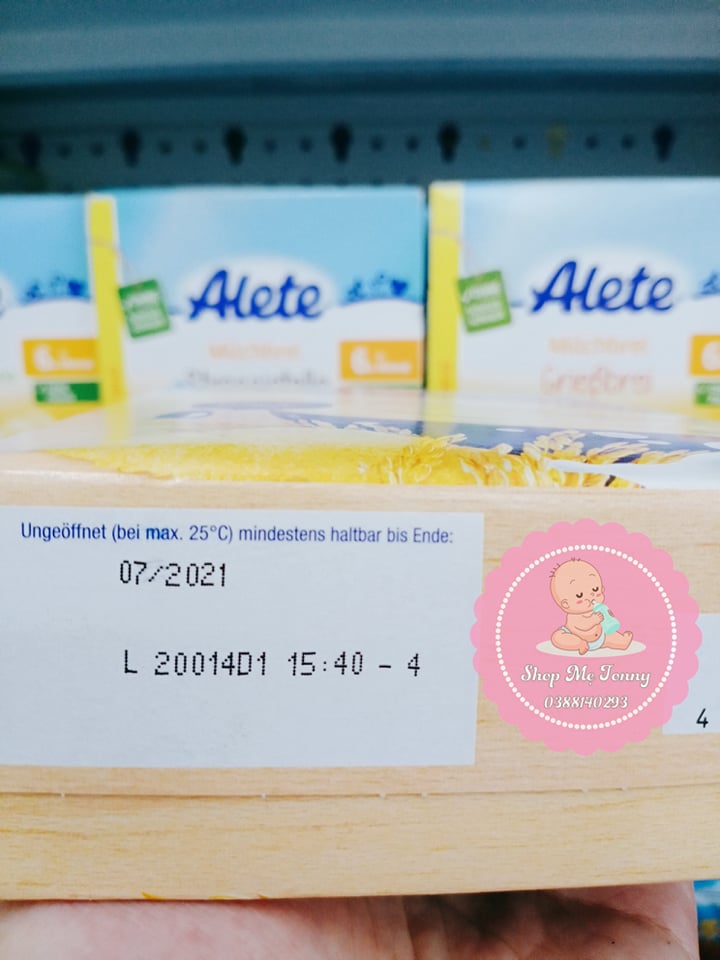 Bột ăn dặm Alete cho bé vị Socola vụn kem béo 6m+ ( DATE 12/2021 )
