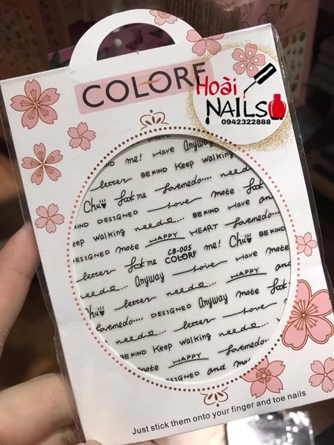 Sticker chữ Phụ kiện Nail