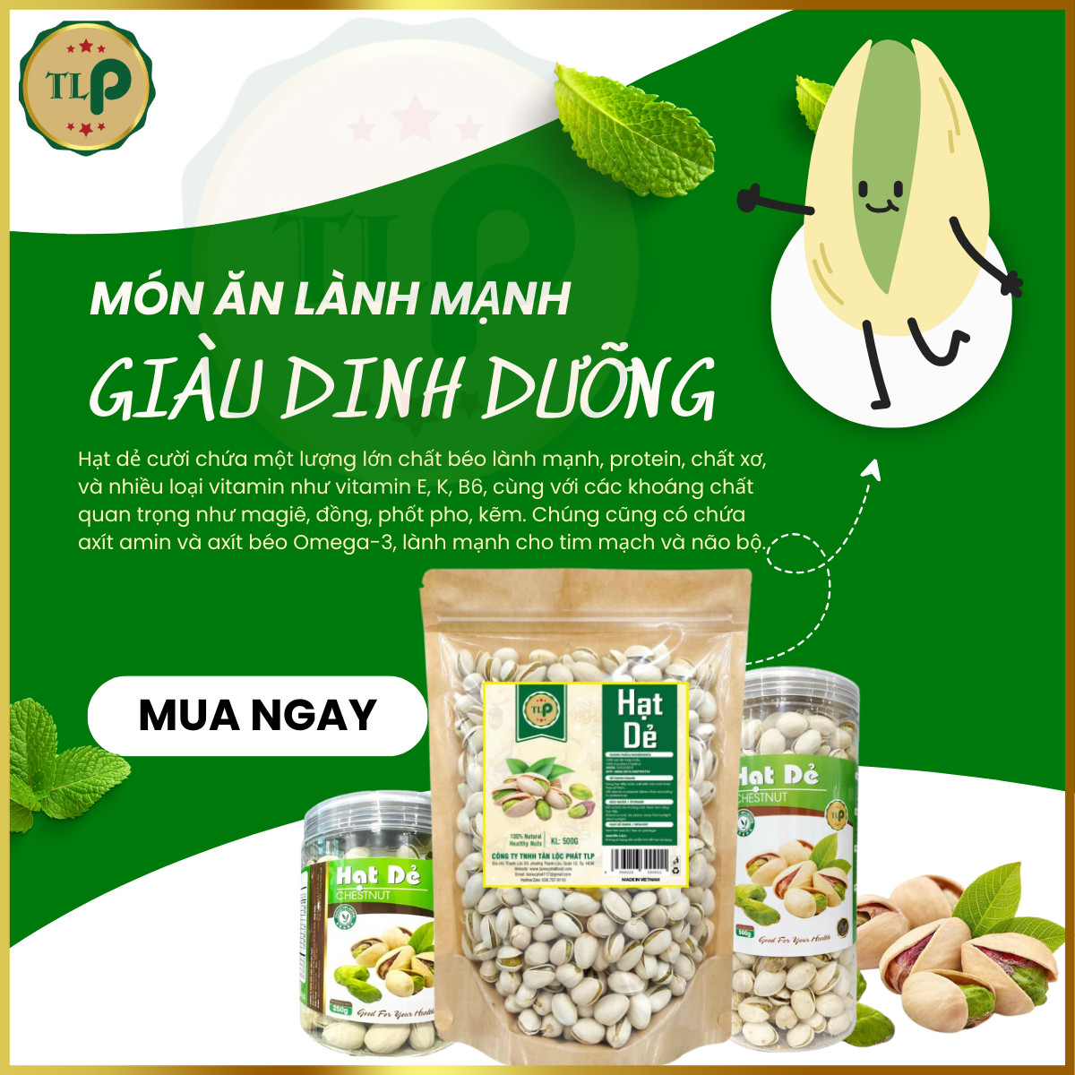 HẠT DẺ CƯỜI TÂN LỘC PHÁT HŨ 500G