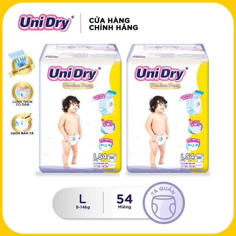 Combo 2 tã quần cao cấp Unidry size L (54 miếng)