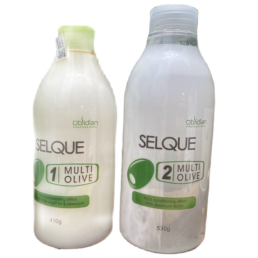 [HCM]Thuốc uốn tóc Olive ( uốn lạnh ) Selque Obsidian cao cấp 410g/530g