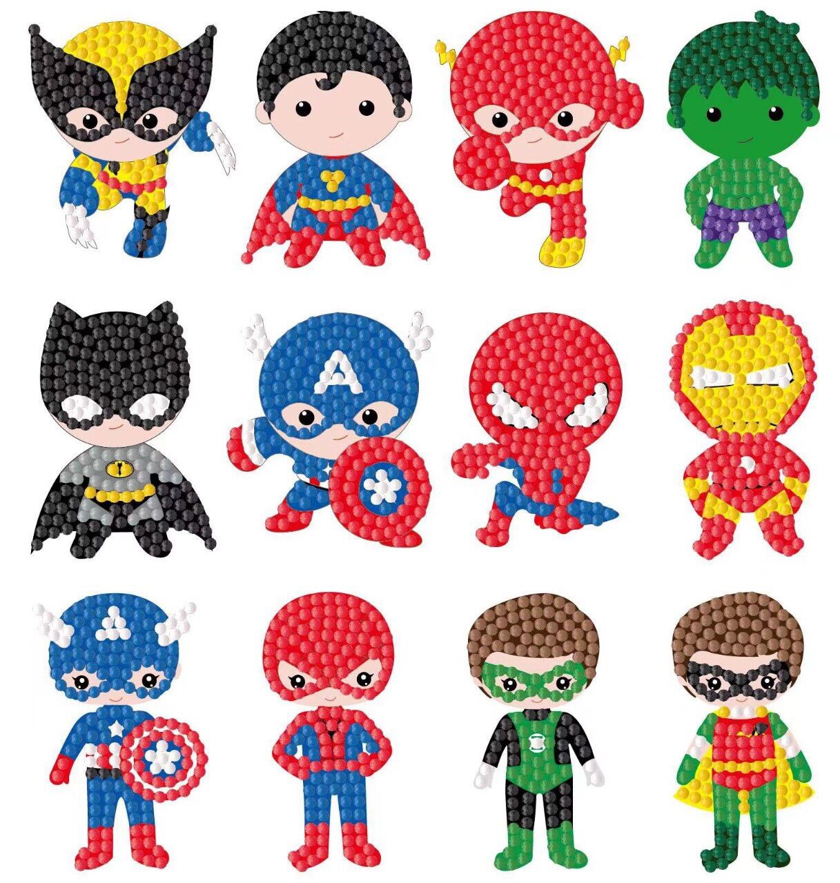 Bộ sticker tranh đính đá handmade cho các bé