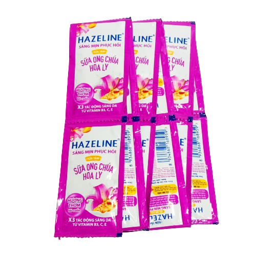 12 gói Sữa tắm Hazeline Matcha Lựu Đỏ Yến Mạch Dâu Tằm làm sáng da, tẩy tế bào da chết, kháng viêm, làm sáng da hiệu quả hương thơm quyến rũ