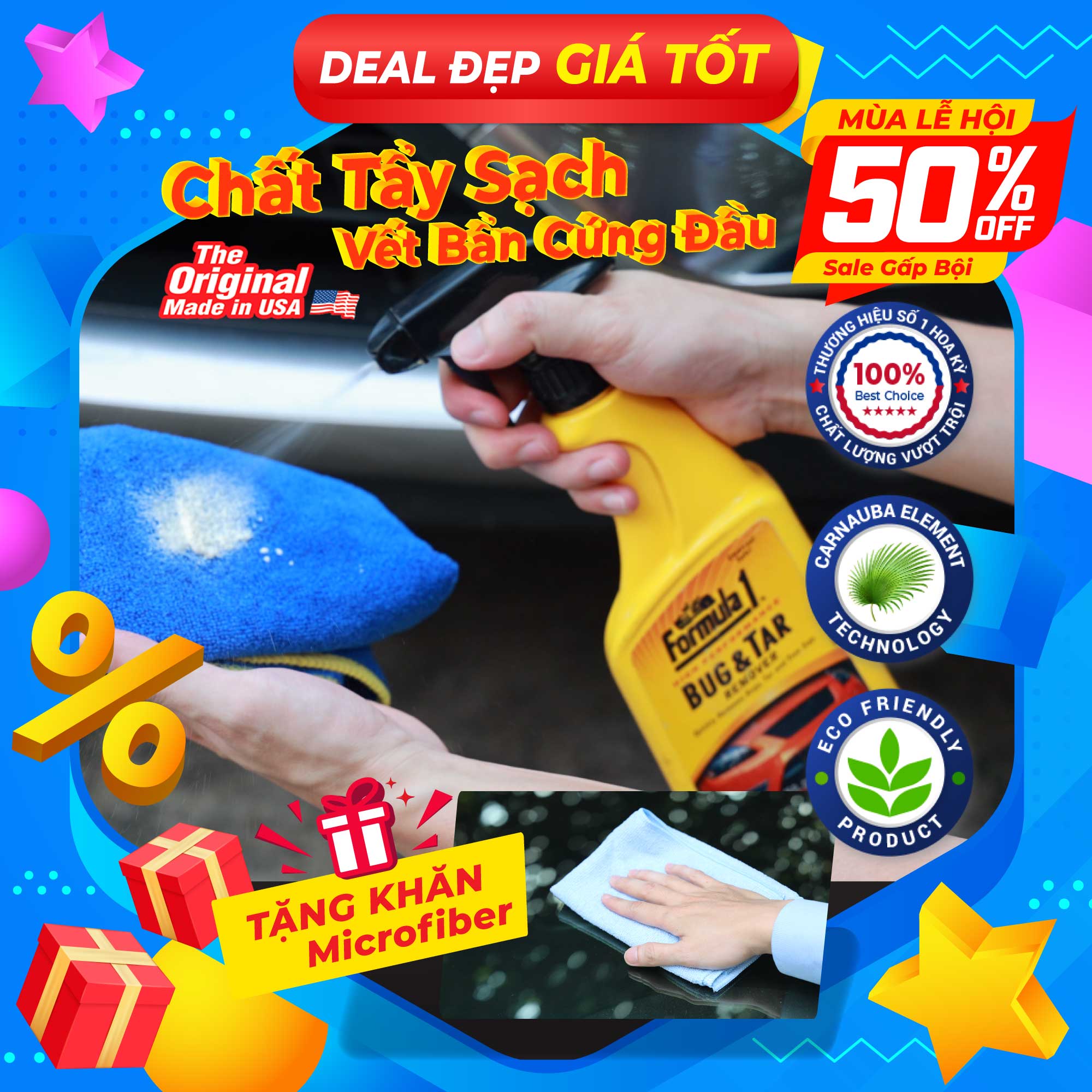 Chất tẩy sạch vết bẩn cứng đầu formula 1 615867 473ml - nhập khẩu chính hãng
