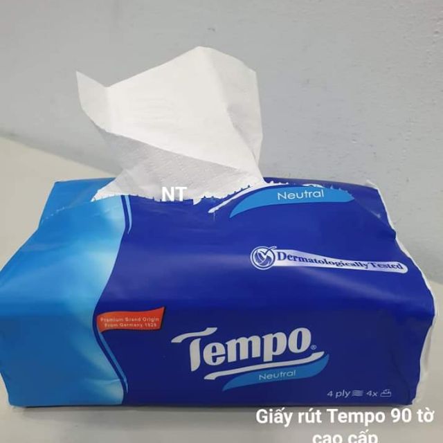 [FREESHIP] KHĂN GIẤY RÚT TEMPO SOFTPACK 90 TỜ KHÔNG MÙI