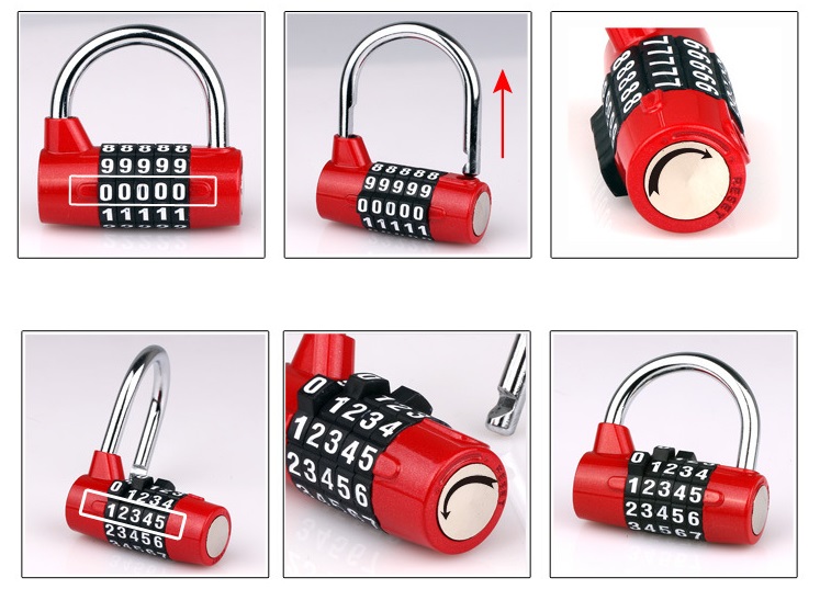 Khóa mã số gia đình, khóa Cửa Mã số, Khóa mã số 5 số khóa Khóa mã số ngăn trộm, Ổ khóa 5 số đa năng, khóa an toàn, cố định, chất liệu thép cao cấp HÀN QUỐC