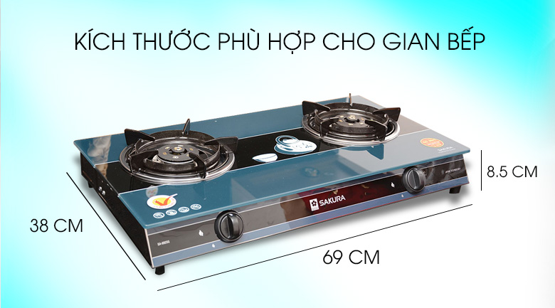 Bếp gas đôi tiết kiệm ga NAGASAKI NK-686G Mới 100% Kính cường lực, Đầu đốt đồng thau - Bảo Hành 12 THÁNG