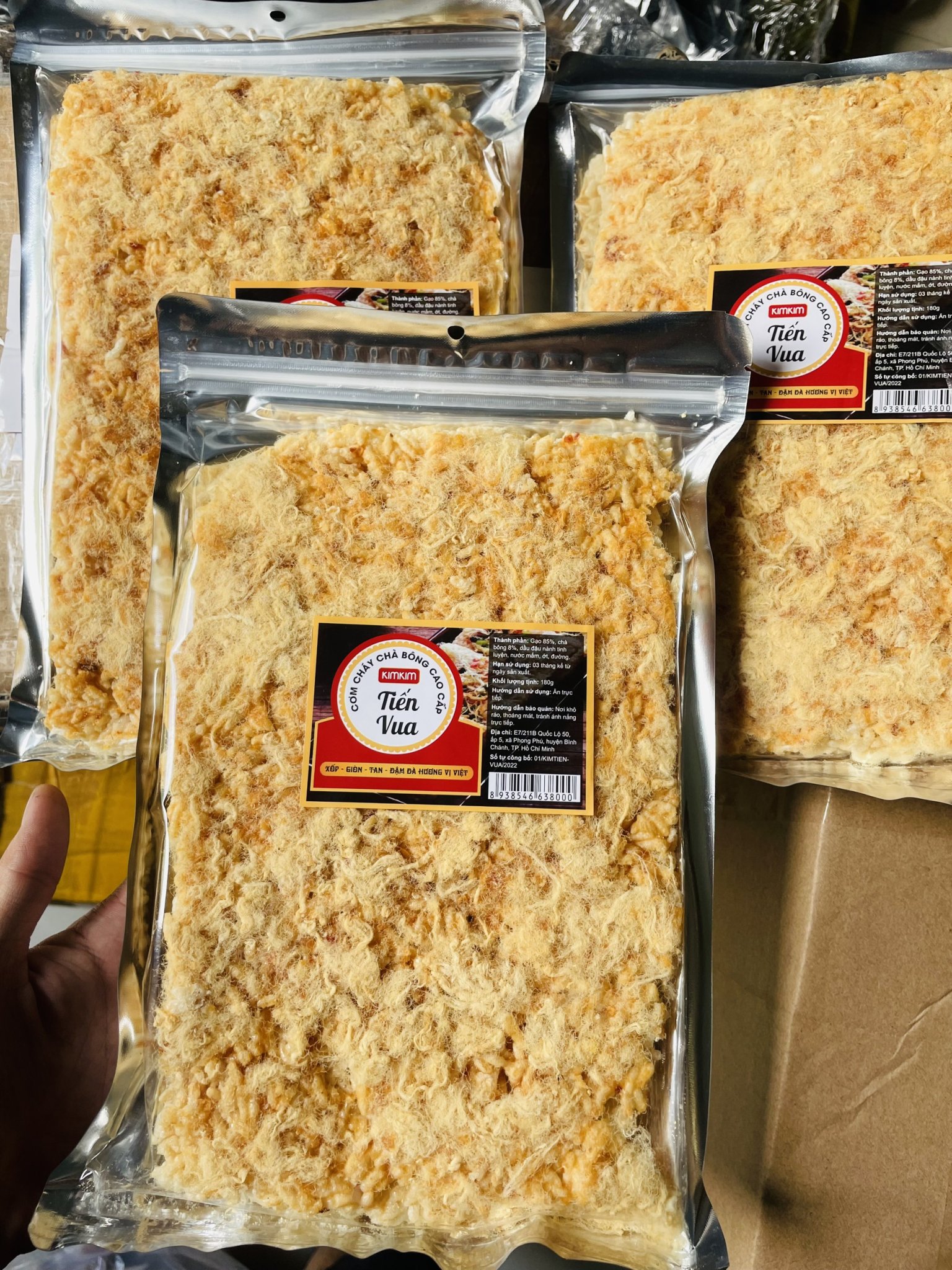 5 gói- Cơm cháy Tiến Vua (chà bông- túi 180g)