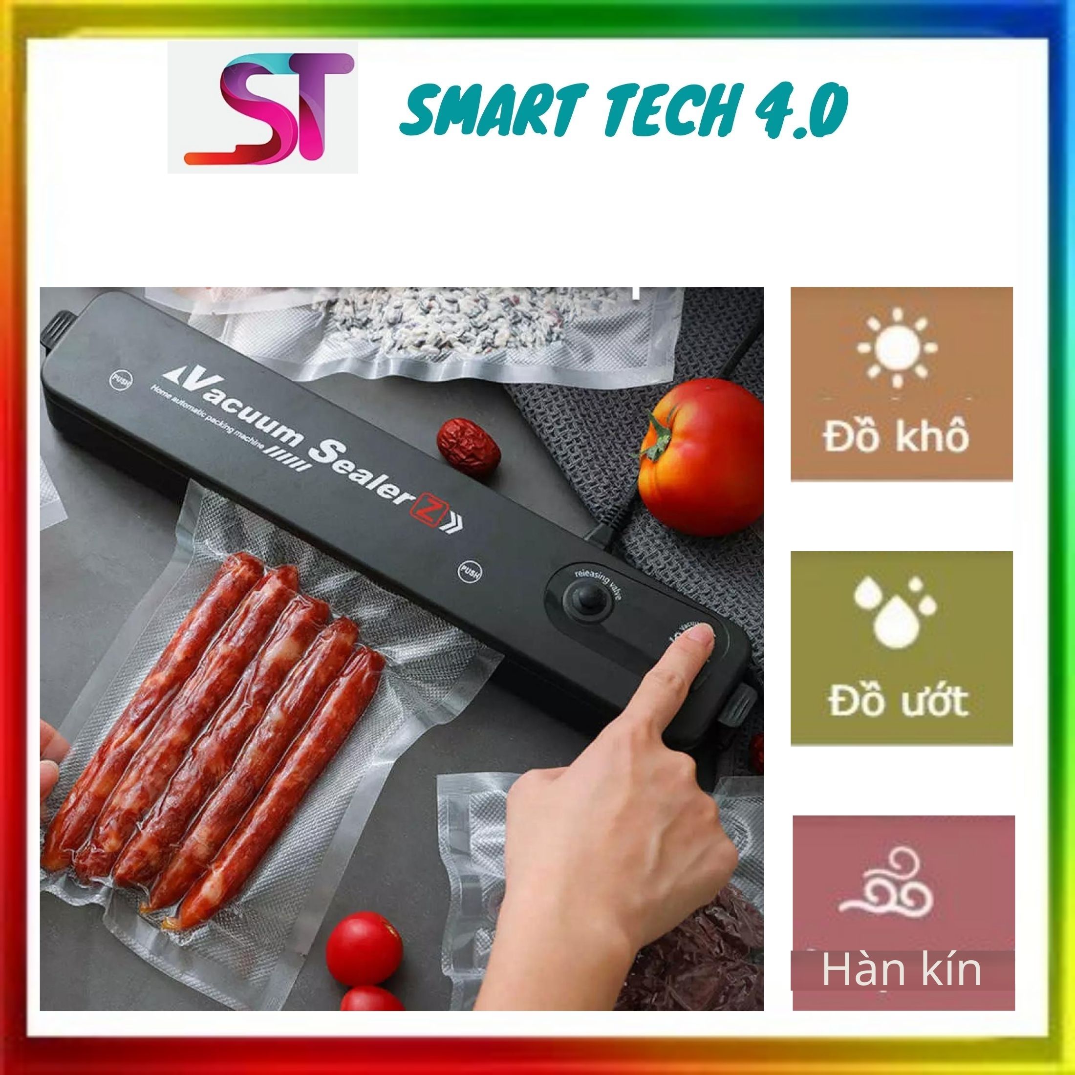 Máy hút chân không thực phẩm kiêm máy hàn miệng túi Vacuum Sealer X 2022- mẫu máy hút chân không gia đình tiện dụng, máy hút chân không mini công nghệ cao giúp ép chân không bảo quản thực phẩm tốt - Tặng 10 túi cao cấp