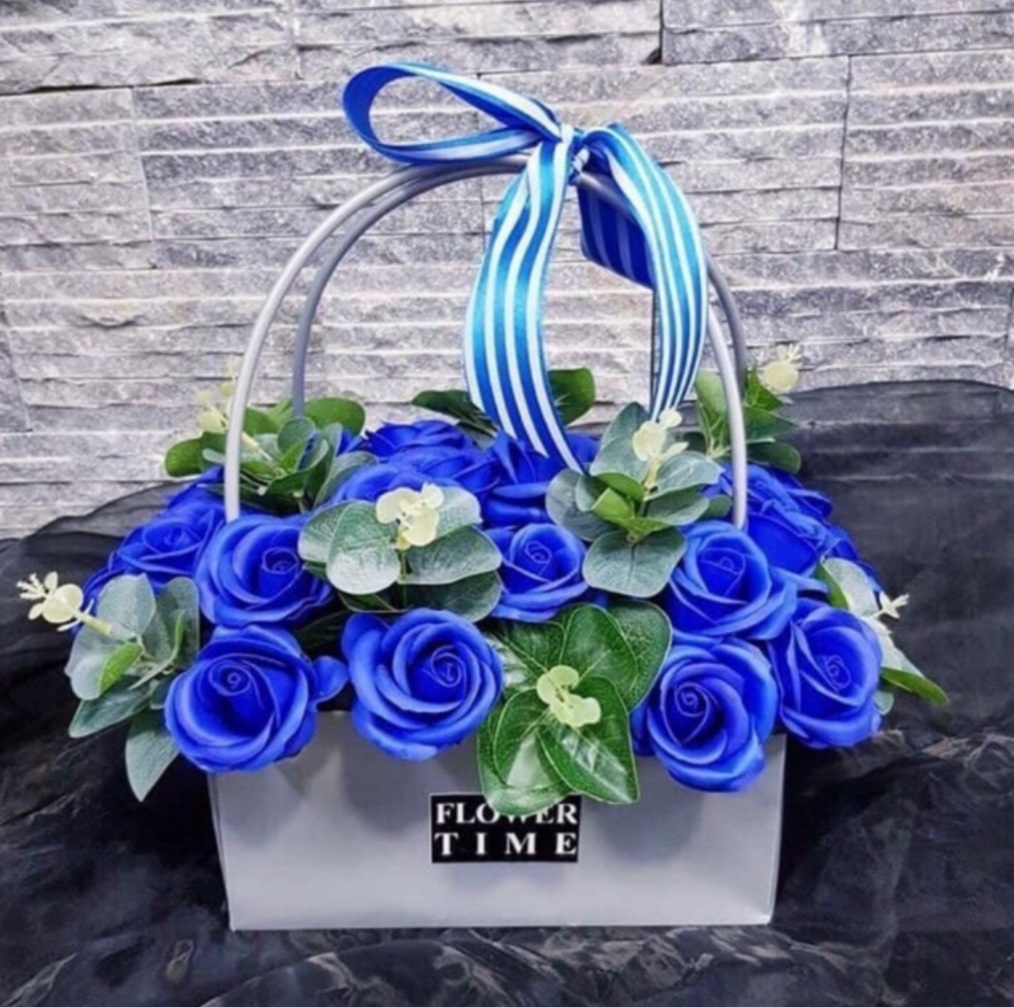 Lẵng hoa sáp thơm phom Hàn siêu xinh Ms 350