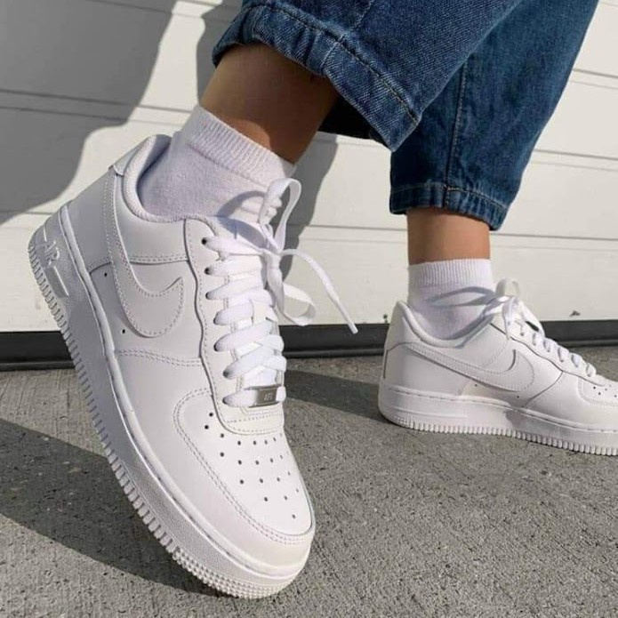 Giày 𝗔𝗙𝟭 𝗡𝗜𝗞𝗘_Trắng Nam Nữ, Giày 𝗡𝗜𝗞𝗘_Air Force 1 All White Full Box