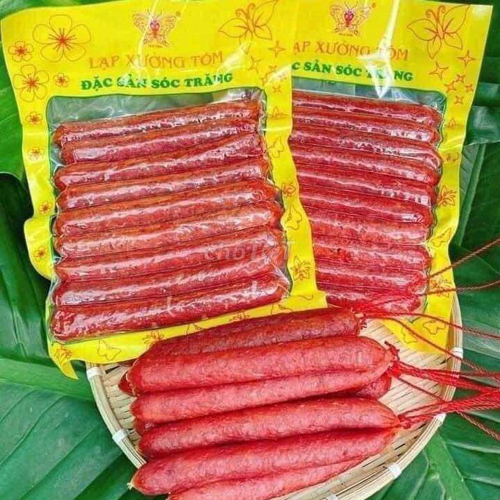 1 KG Lạp xưởng tôm túi hút chân không