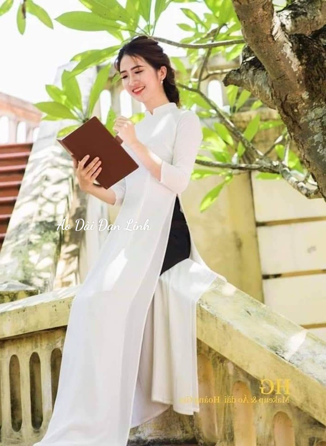 Áo dài trơn 4 tà vải chifon đủ màu đẹp - Xưởng may áo dài Đan Linh