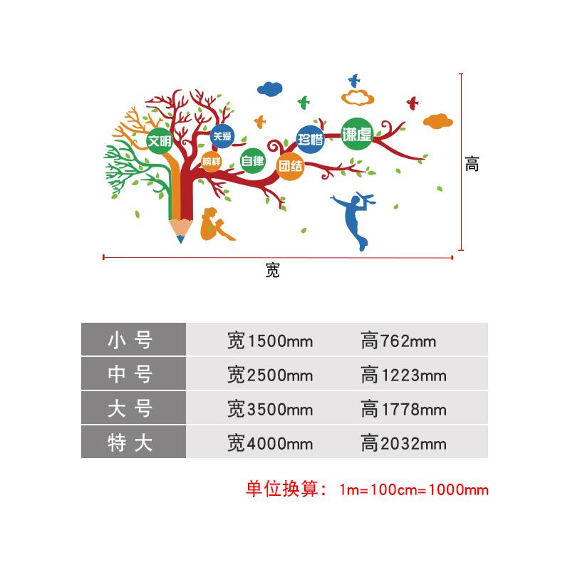 Sáng Tạo Tường Văn Hóa Công Sở Trang Trí Lớp Nền Tranh Dán Tường 3D Lập Thể Mica Lớp Tường GiấY Dán Khuôn Viên Trường Hành Lang