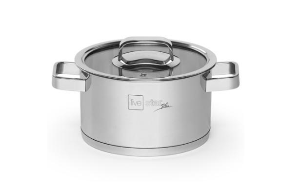 NỒI INOX FIVESTAR 304 QUAI VUÔNG NẮP KÍNH 16CM