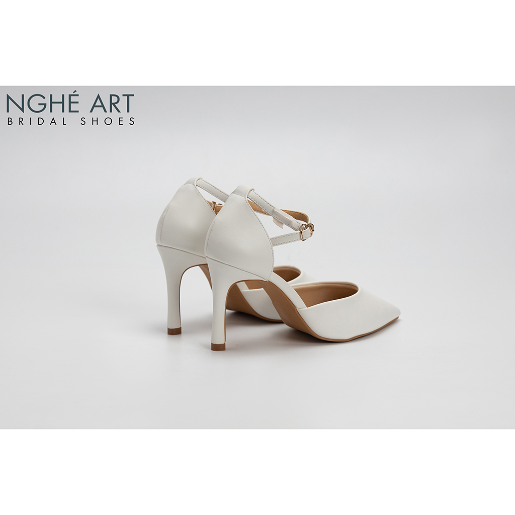 Giày cưới Nghé Art basic sandal quai hậu bít mũi 210