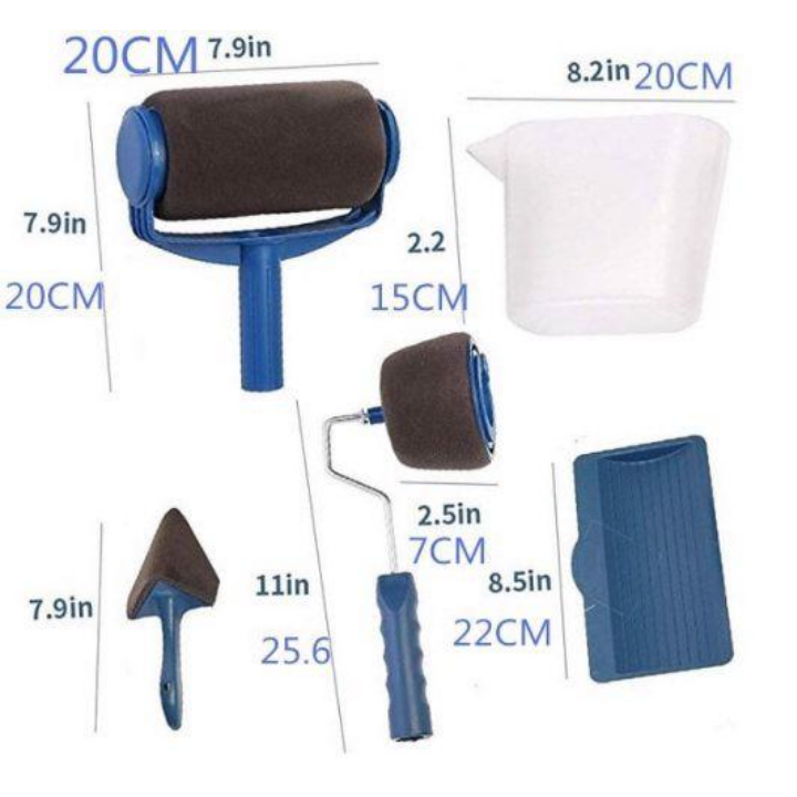 Bộ lăn sơn thông minh công nghệ mới 206772 (Bộ 6 sản phẩm)