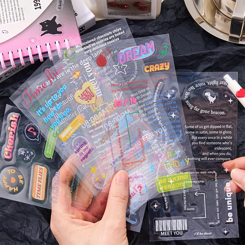 Sticker chữ Meet You - Set 04 tờ
