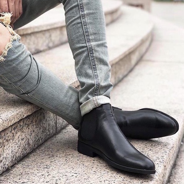 Giày bốt nam Chelsea Boots Classic đế khâu( đặt lùi 1 size)