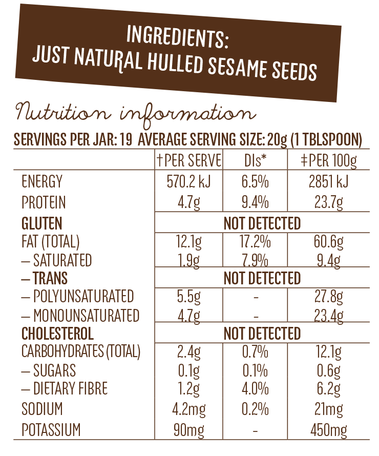 Mayver's Organic Tahini Pure Sesame Spread 385g