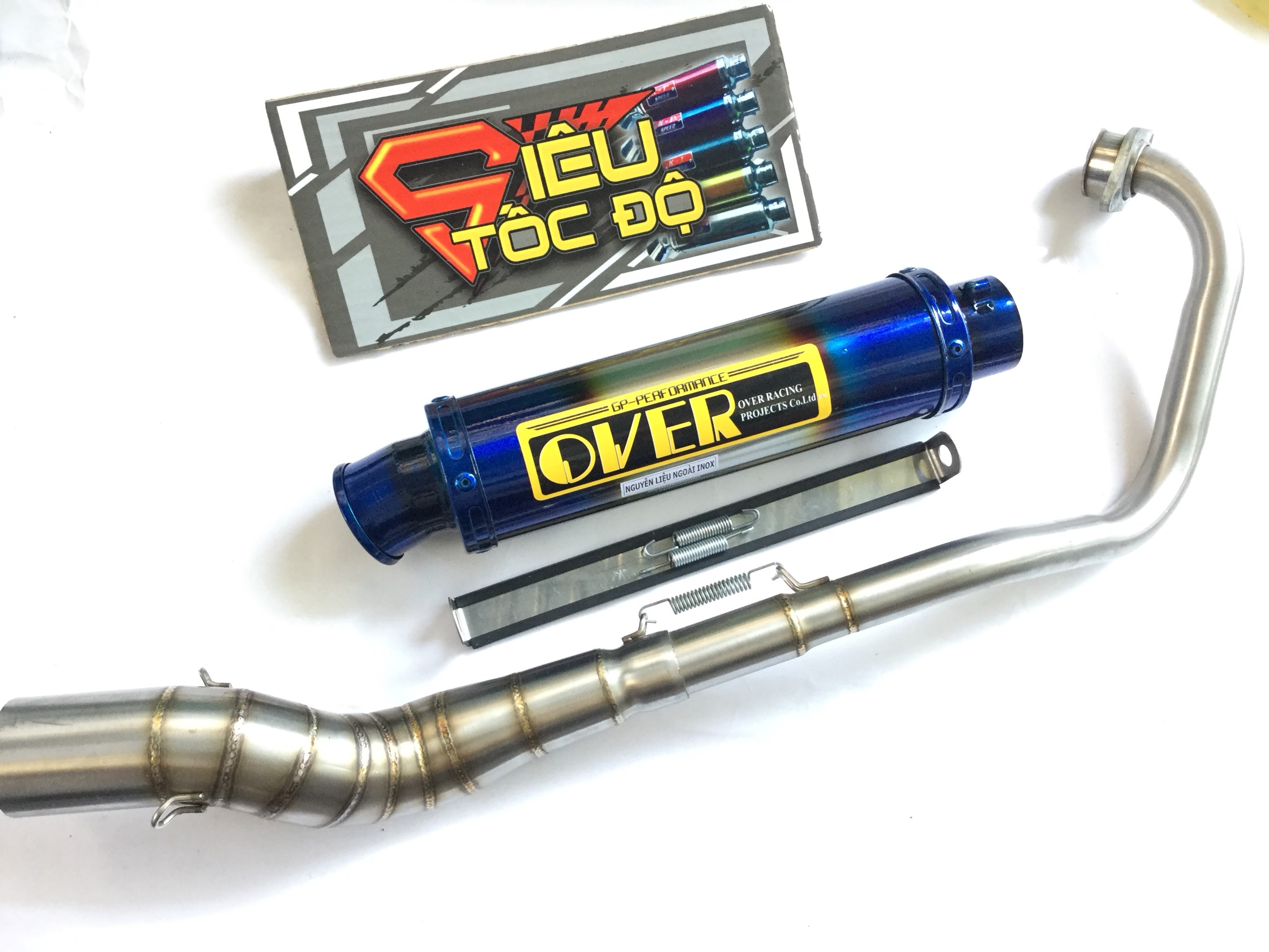 Bộ pô Over full cổ cong 2 khúc INOX 304 gắn xe WAVE, SIRIUS, EXCITER, WINER, RAIDER FI, SATRIA, GSX , Sản Phẩm Chất Lượng, Gian Hàng Uy Tín, Giá Cả Cực Tốt, Mua Ngay.