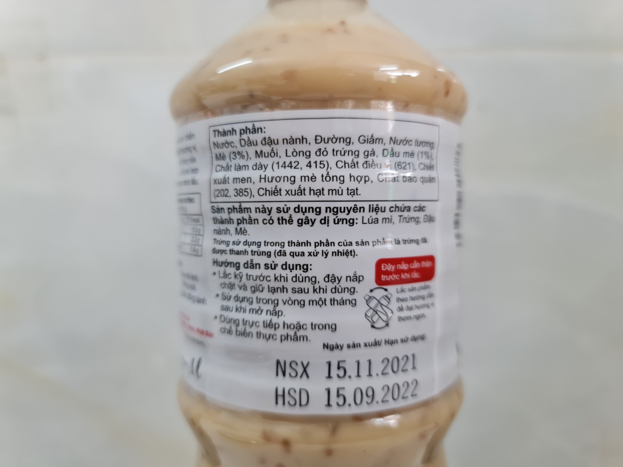 [NHÃN NÂU] [CHAI LỚN 1 LÍT] NƯỚC CHẤM MÈ RANG [VN] KEWPIE Roasted Sesame Sauce