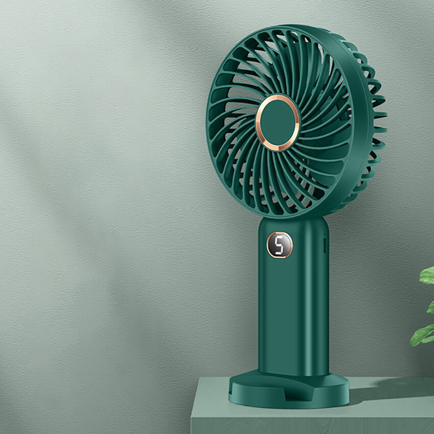 Vimite 5-Speed Mini Portable Fan USB Rechargeable Foldable Silent Handheld fan with LED Digital Display 2000mAh Table Small Fan for Home Outdoor Sports Office
