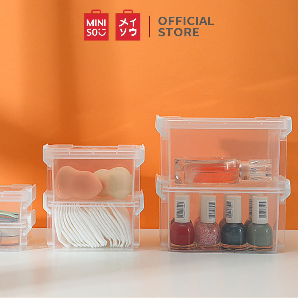 Two-layer Storage Box (Short) Miniso Hộp lưu trữ