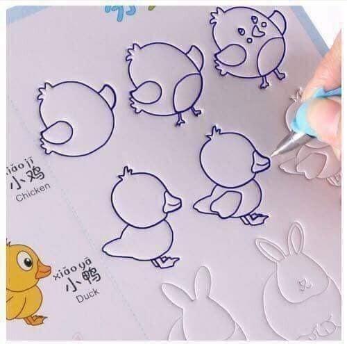 Bộ 3 quyển sách tập viết tự xóa cho bé