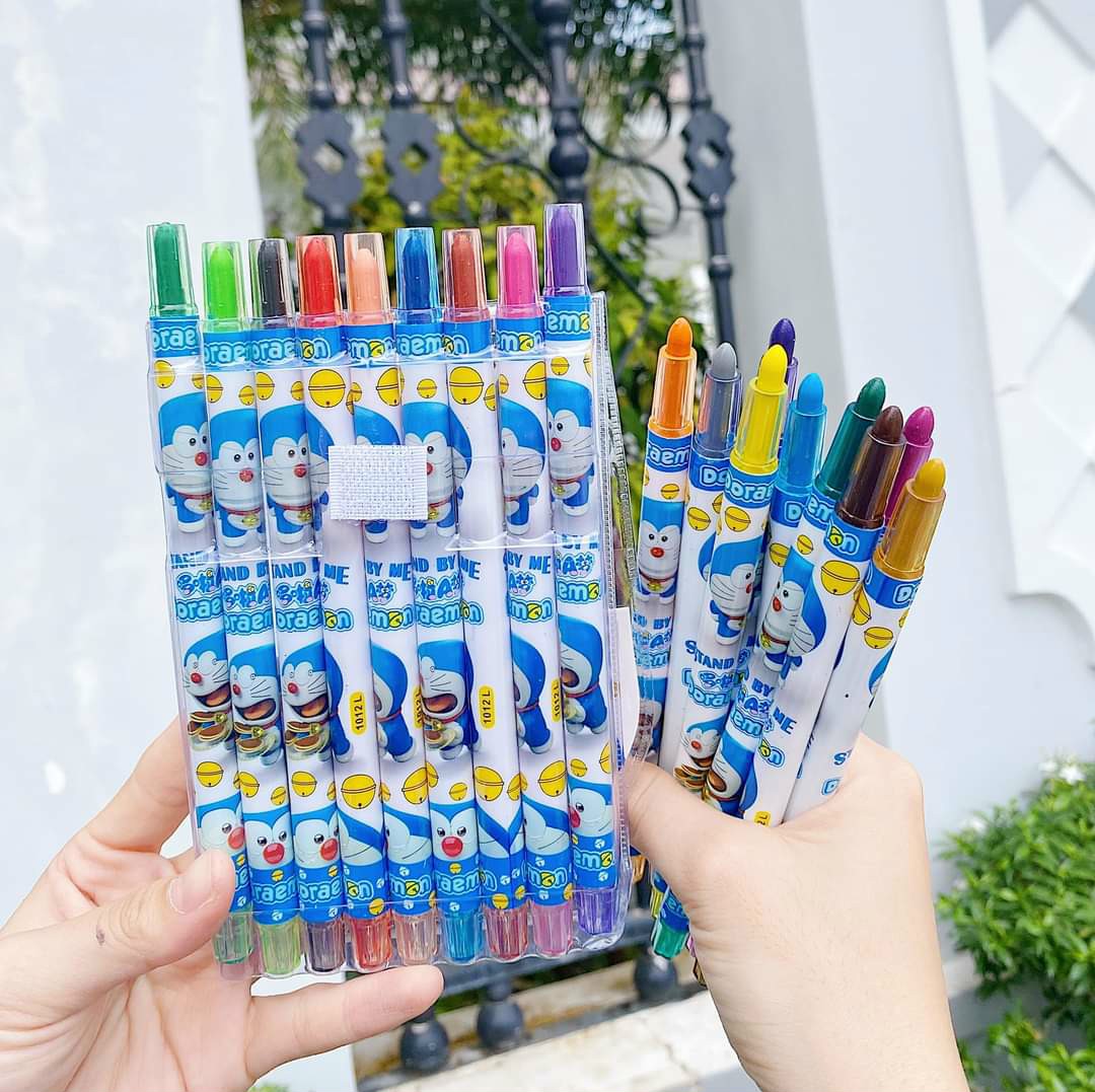 Sáp Vặn 18 Màu Dài Rolling Crayon 18 Màu (2525-18) ( Bé Trai, Bé Gái )
