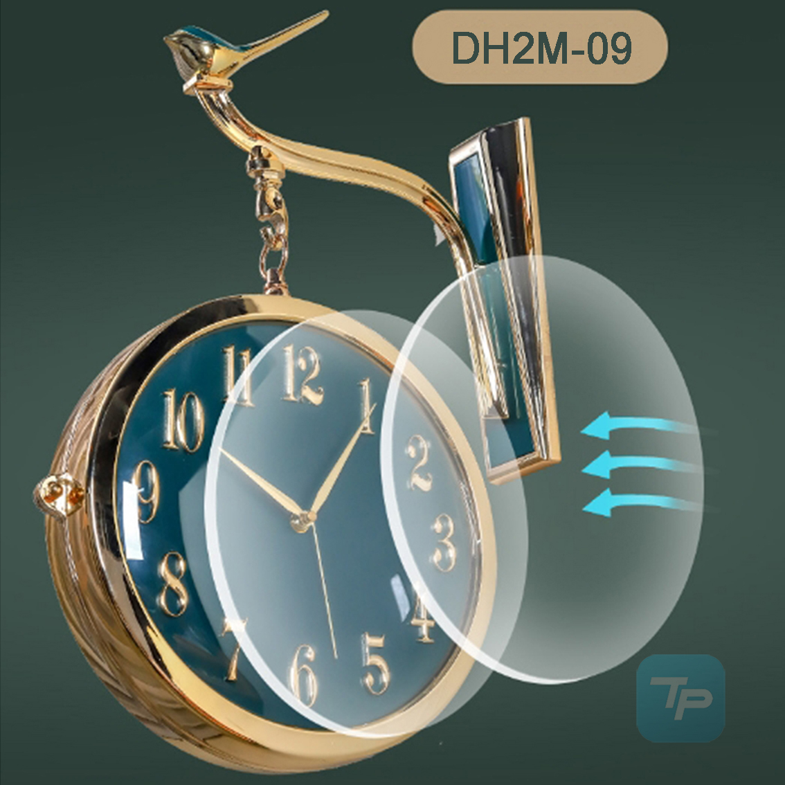 Đồng Hồ Treo Tường Trang Trí Hai Mặt 2M09